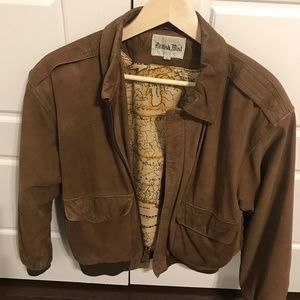 Women's Leather Bomber Jacket